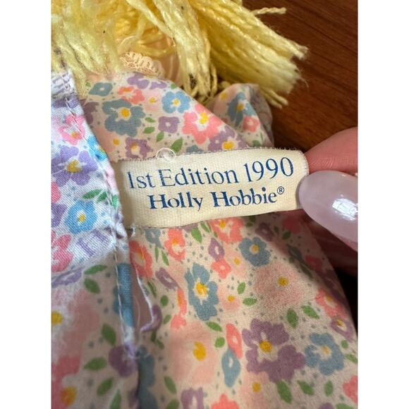 HOLLY HOBBIE Fancy Treat Rag Doll 1st Edition Plush Vtg Floral Mattel 1990 RARE - Picture 3 of 7